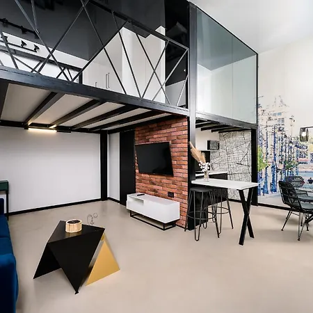 Stylowe Lofty Piotrkowska 37 Antresola Zrewitalizowana Kamienica Centrum アパート